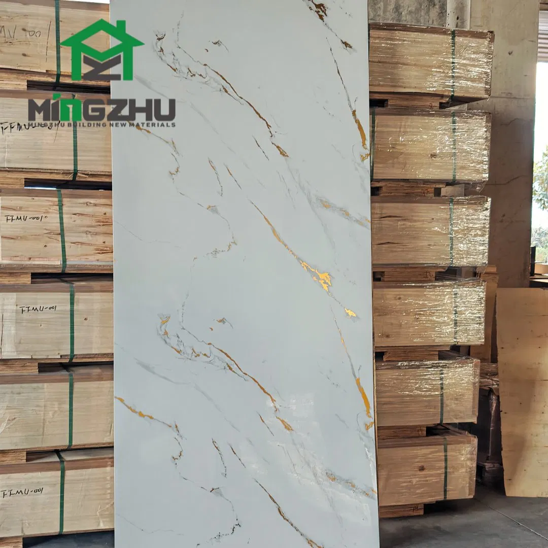 Low Maintenance UV Marble Sheet PVC Wall Panel for Apartment Renovation