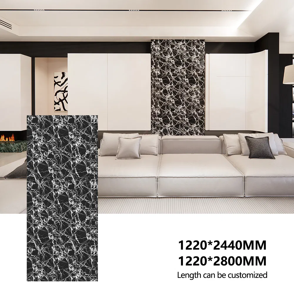 Sonsill 1200*2440 mm Waterproof Interior High Glossy UV PVC Wall Plastic Marble Sheet for Interior Decoration