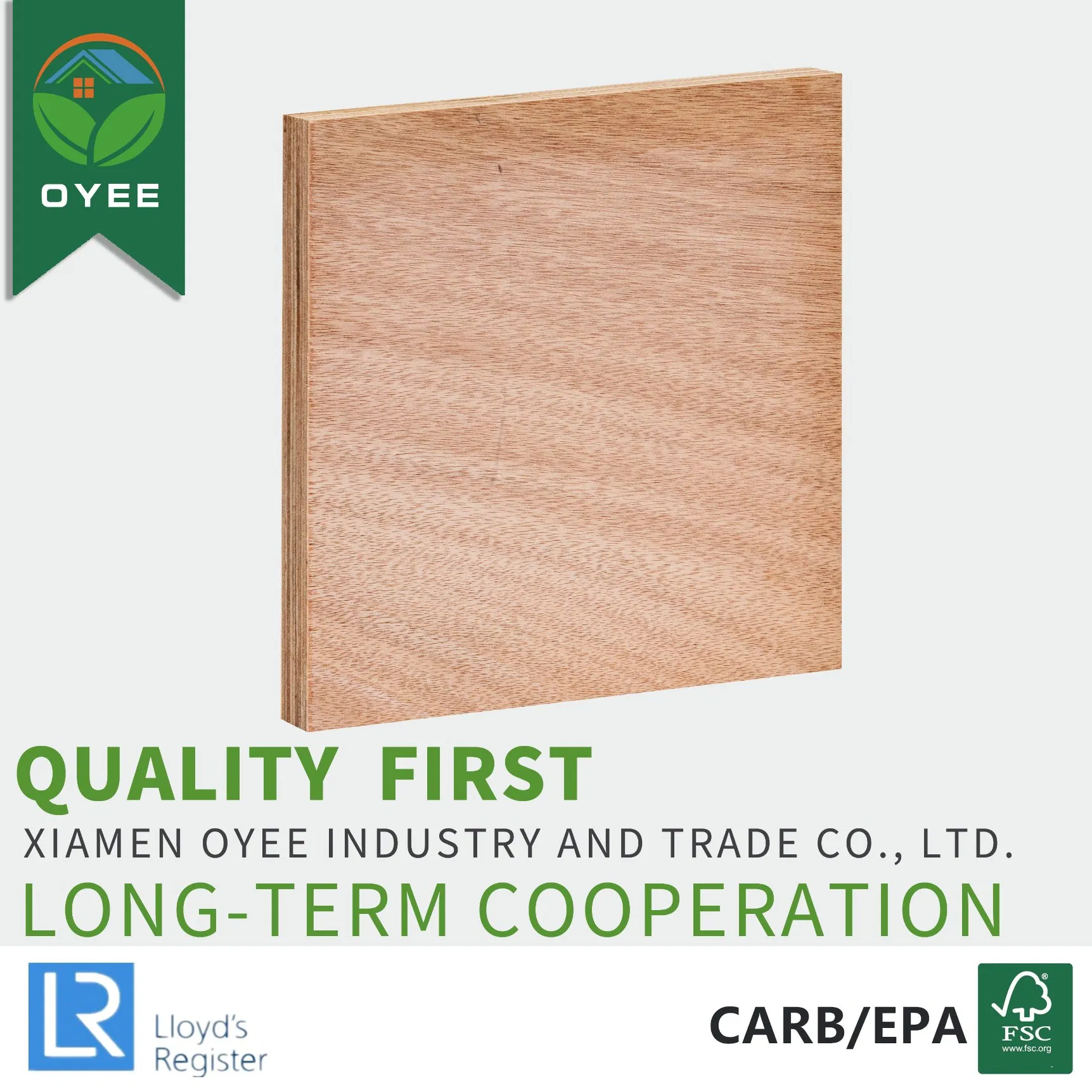 Hot Sale 1220X2440mm Furniture Grade Timber Plywood Redoak/Walnut/Sapele/Okoume Veneer Commercial Plywood