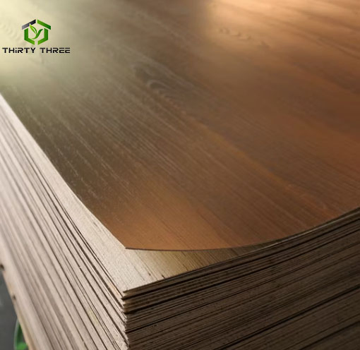 1.5mm Furniture Grade Melamine Faced Plywood Synchronized Recon Plywood for Furniture