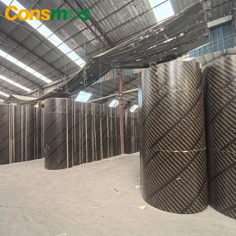 Flexible Circular Column Formwork System Laminated Cylindrical Film Faced Plywood for Construction