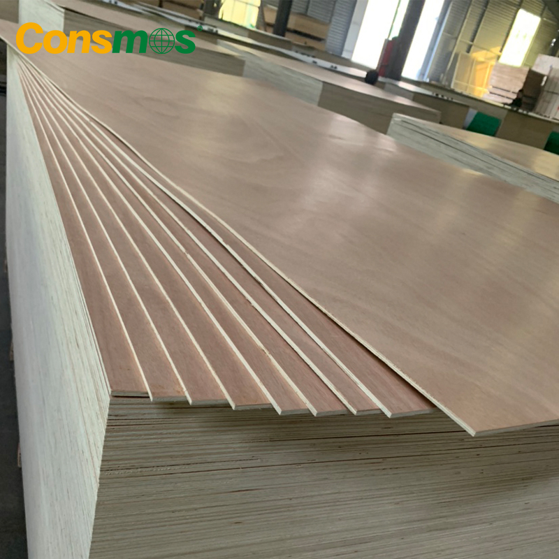9mm/18mm/22mm Furniture Grade Poplar-Core Laminated Wood Timber Bintangor/Birch/Sapele/Okoume Veneer Commercial Plywood Board