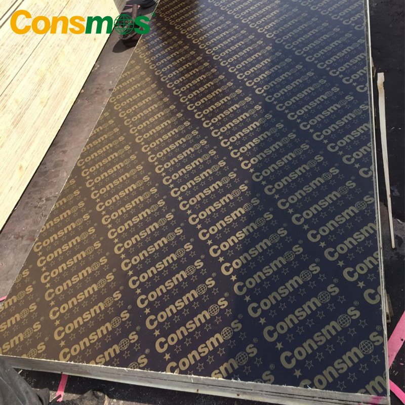 Consmos 1220X2440mm 18mm Marine Concrete Construction Formwork Waterproof WBP Phenolic Glue Black/Brown Film Faced Shuttering Plywood Board Price