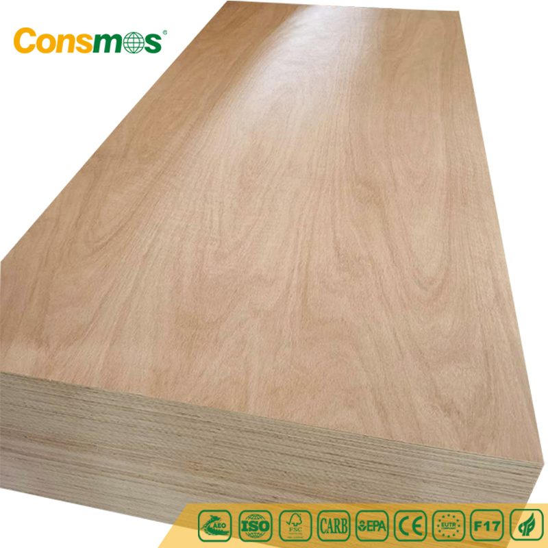 9mm/18mm/22mm Furniture Grade Poplar-Core Laminated Wood Timber Bintangor/Birch/Sapele/Okoume Veneer Commercial Plywood Board