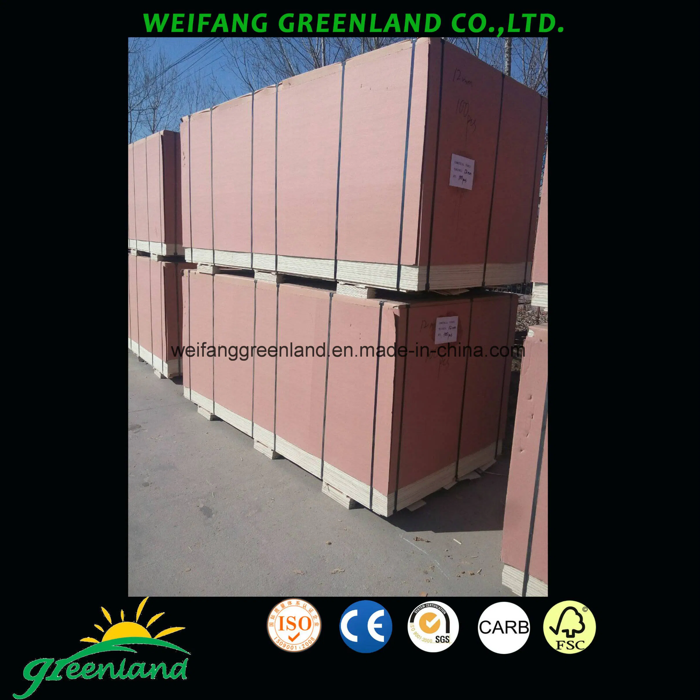 Good Quality Poplar Core Commercial Plywood for High Grade Furniture Produce