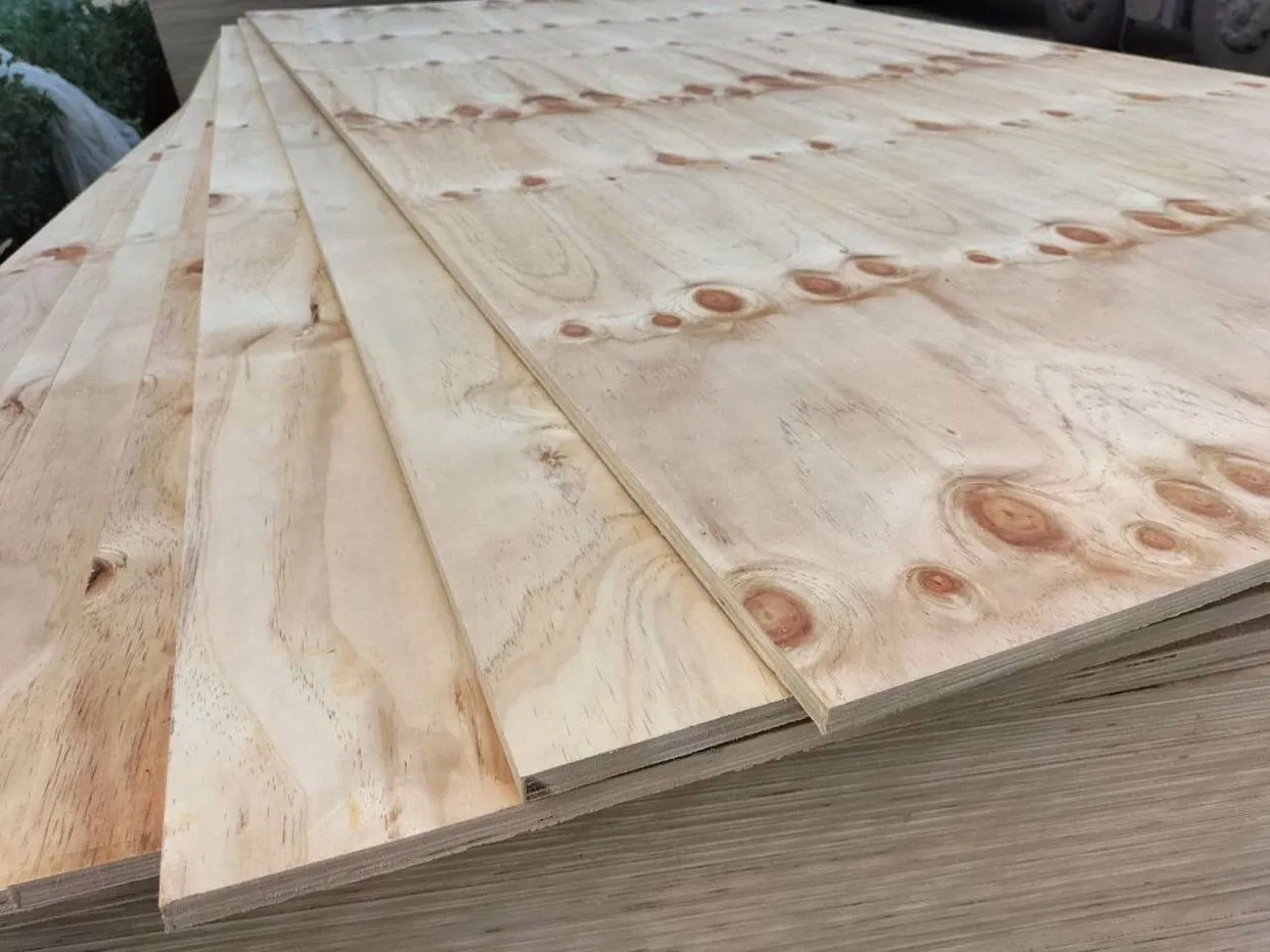 1/2" 3/4" 7/16" CDX Rough Pine Plywood for Roofing &amp; Construction Structural