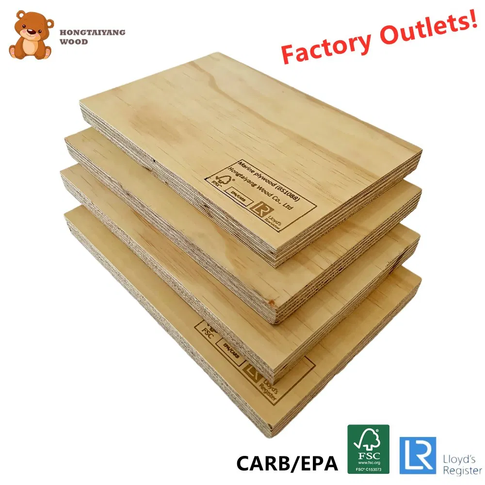 5mm Wholesale Melamine Plywood Board Sheet Pine Core with FSC EPA Carb