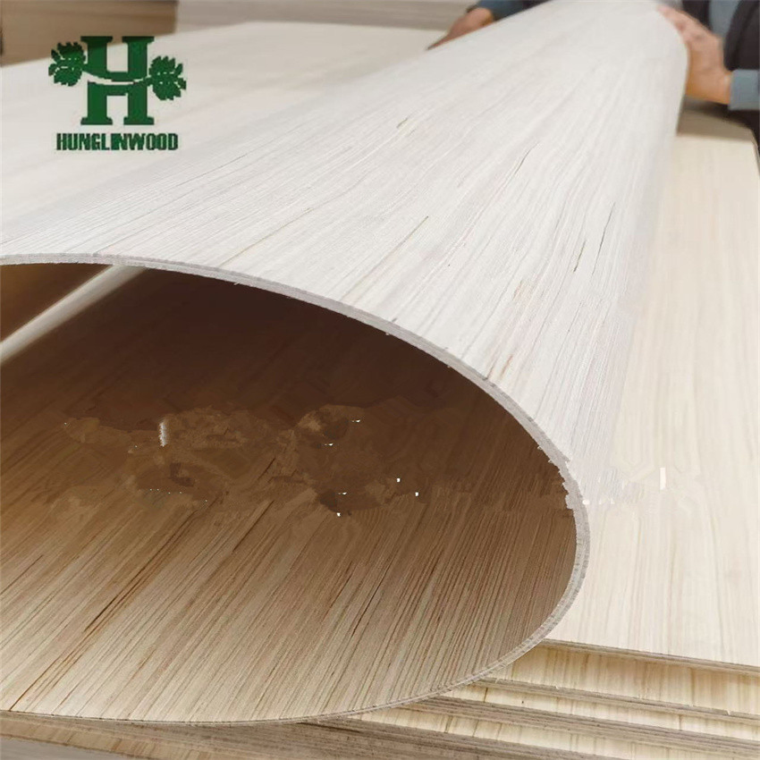 3mm, 5mm, 8mm, 12mm Bending Plywood Flexible Paulownia Plywood for Cabinets