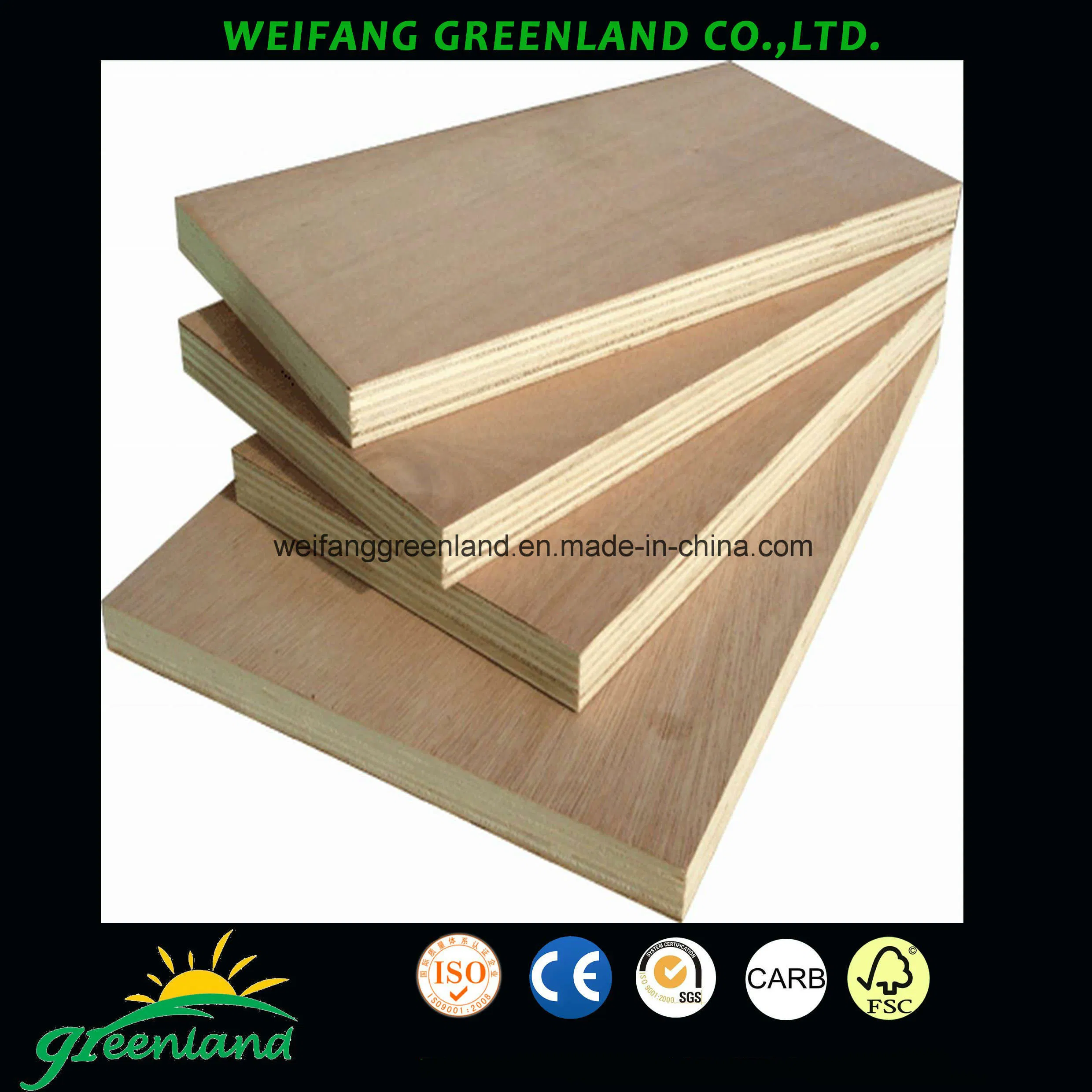 Good Quality Poplar Core Commercial Plywood for High Grade Furniture Produce