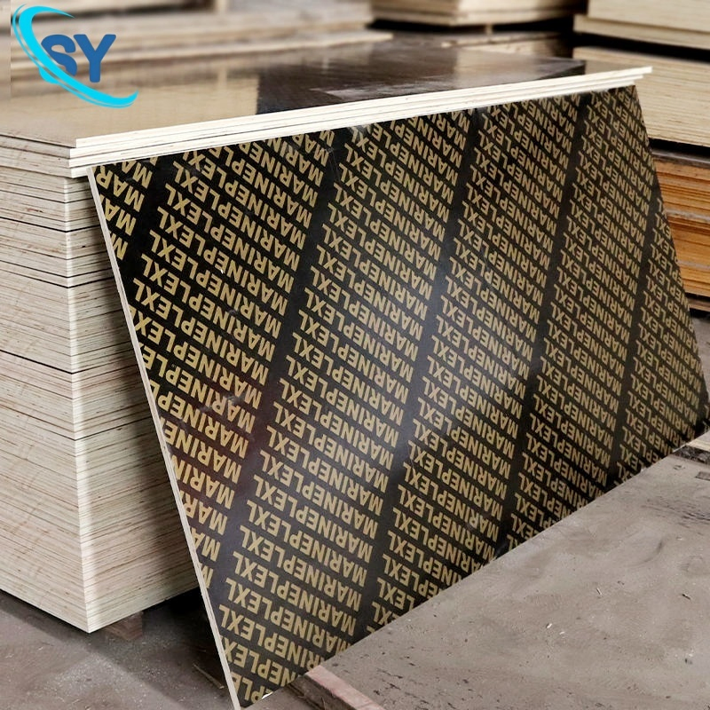 High-Quality, 12mm, Building Material, Wood, Melamine, Phenolic, Waterproof, Laminated Board, Brown, Black, 1220X2442X18mm, Marine Plywood Board