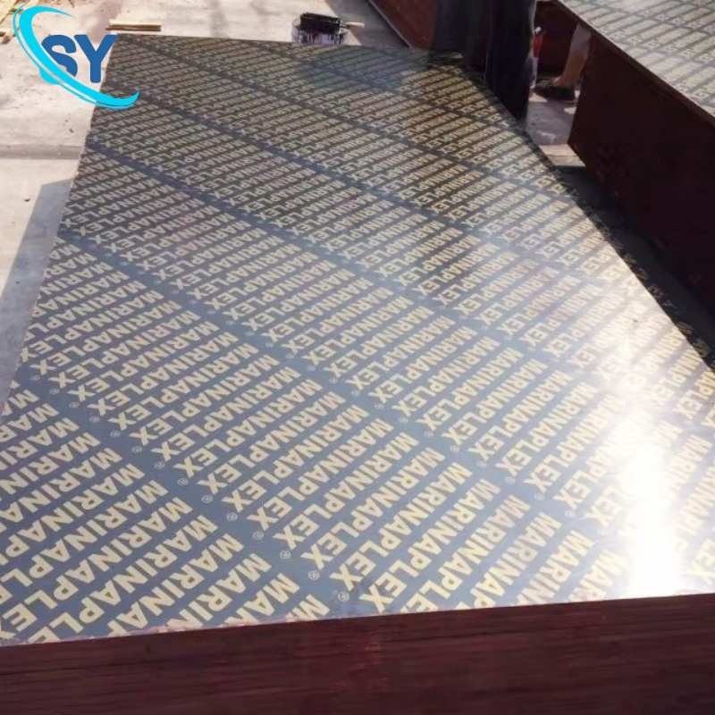 High-Quality, 12mm, Building Material, Wood, Melamine, Phenolic, Waterproof, Laminated Board, Brown, Black, 1220X2442X18mm, Marine Plywood Board