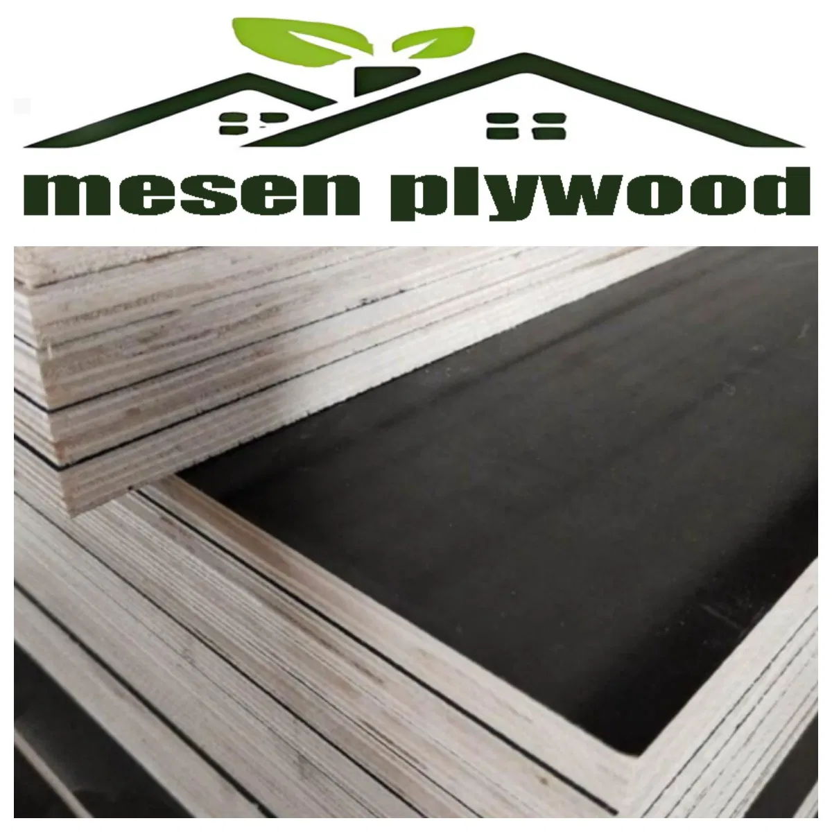 1220*2440mm 9mm 12mm 15mm Hardwood Core Melamine WBP Film Veneer Plywood
