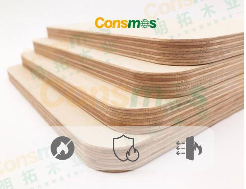 Premium Quality Consmos Fire Retardant Birch Plywood for furniture and Toy Manufacture