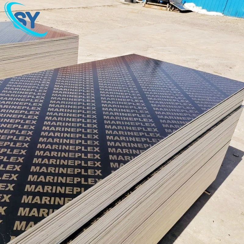 High-Quality, 12mm, Building Material, Wood, Melamine, Phenolic, Waterproof, Laminated Board, Brown, Black, 1220X2442X18mm, Marine Plywood Board