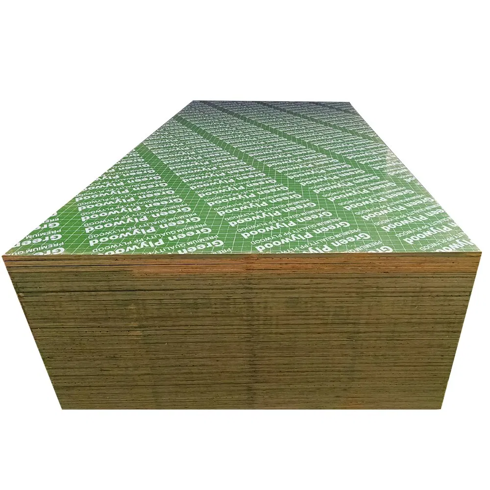 Adto 6-35mm Green E0 Waterproof Smooth PVC PP PU Plastic Film Faced Plywood