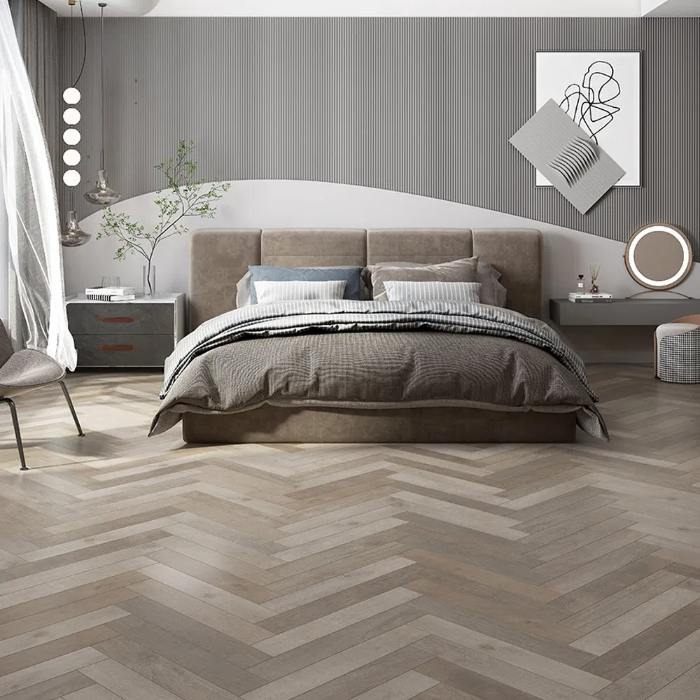 Impact Resistance Waterproof Engineered Wood Plastic Herringbone Parquet Collection Luxury PVC Vinyl Spc Plank Flooring for Living Room/Dining Room/Offices