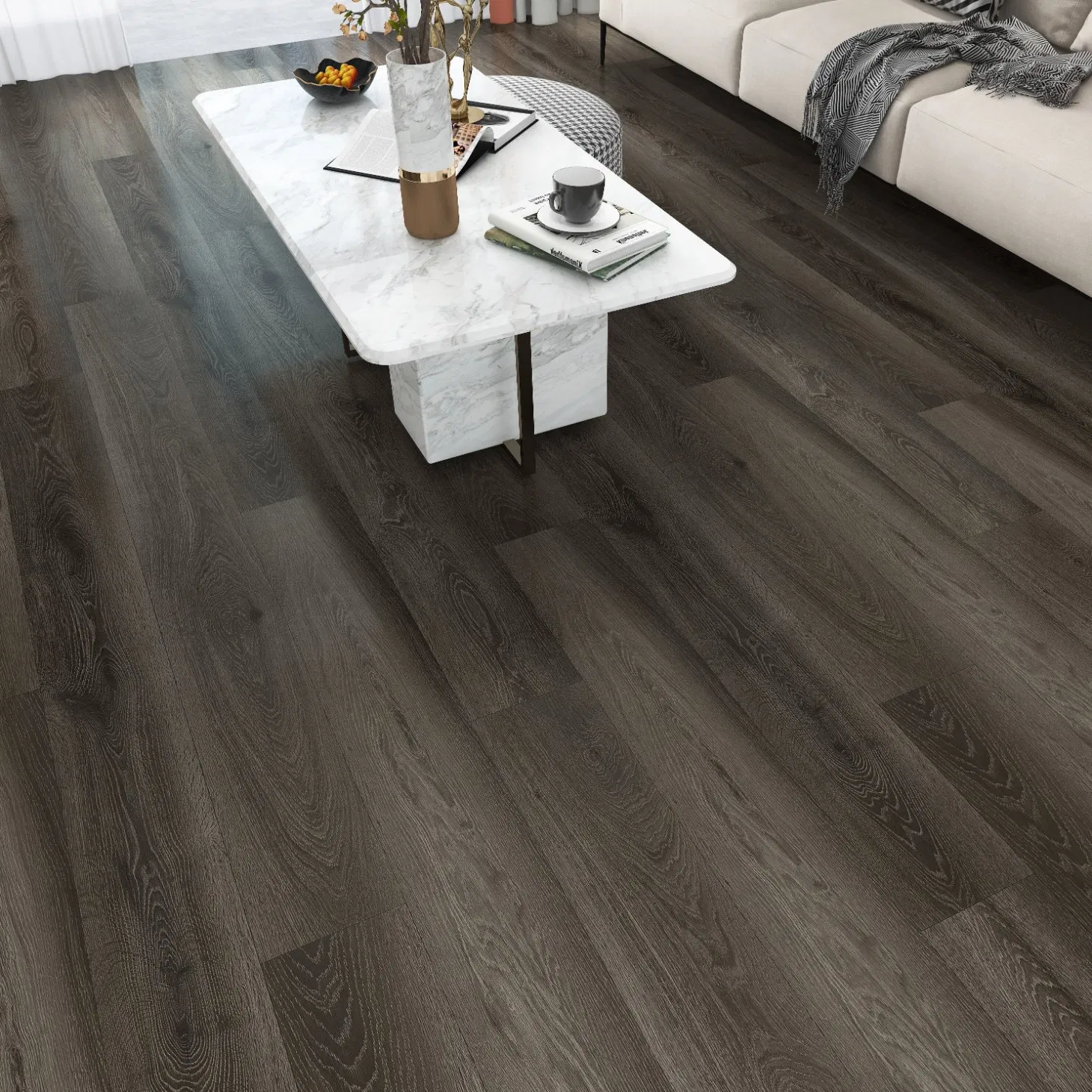 PVC Deck Floor Style Piso PVC Spc Flooring Tile Panel Plank Creates Outdoor Feel Bestselling Uzbekistan Spc Floor