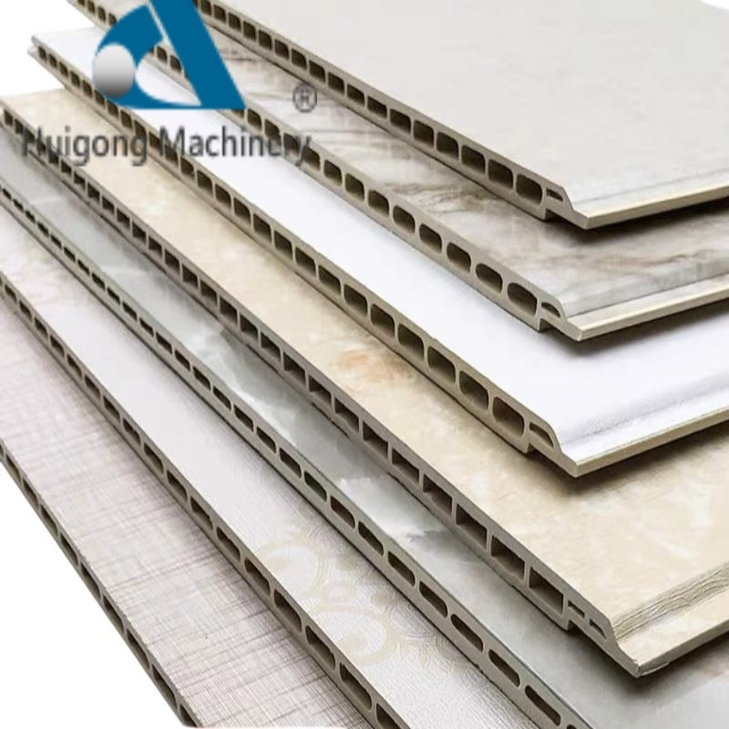 Factory Customized 3D Printing High Glossy Acoustic Hollow Polyester Bamboo Fiber Interior Integrated WPC PVC Marble Board Ceiling Sheet Wall Panel Cladding