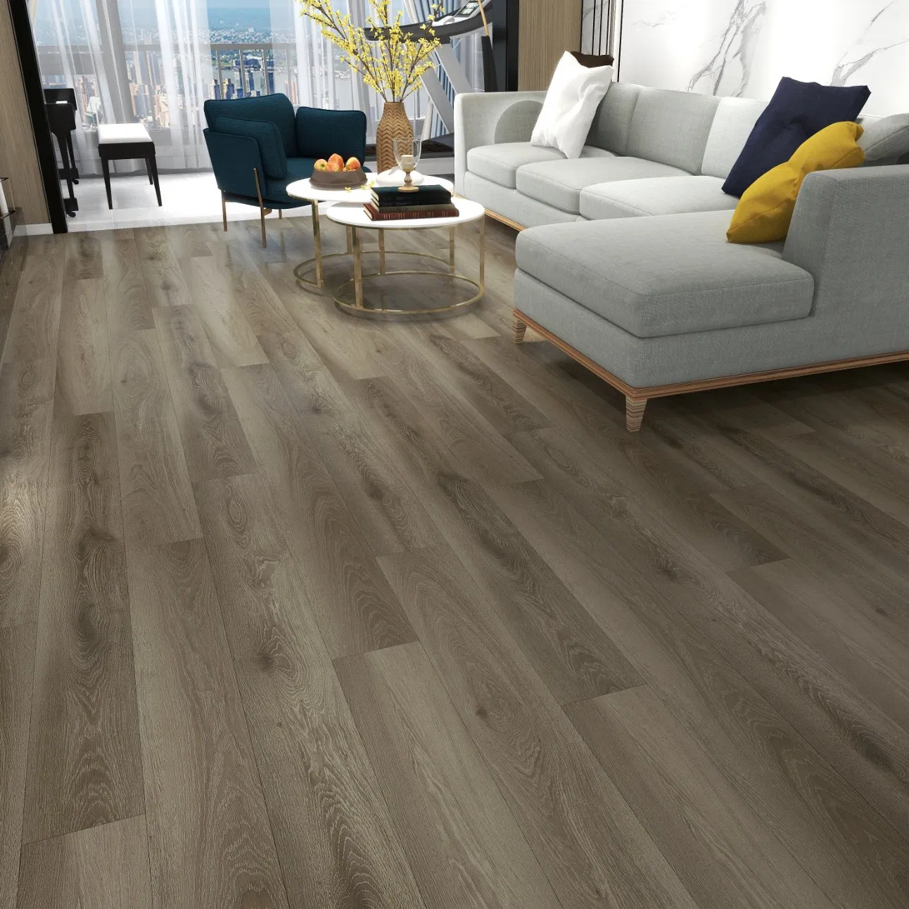 PVC Deck Floor Style Piso PVC Spc Flooring Tile Panel Plank Creates Outdoor Feel Bestselling Uzbekistan Spc Floor