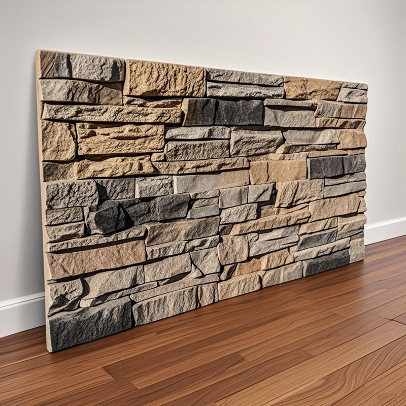 Exterior Wall Cladding Artificial Stacked Stone Panels for Modern Villa Exteriors PU Stone Sheet Faux Stone Wall Panel
