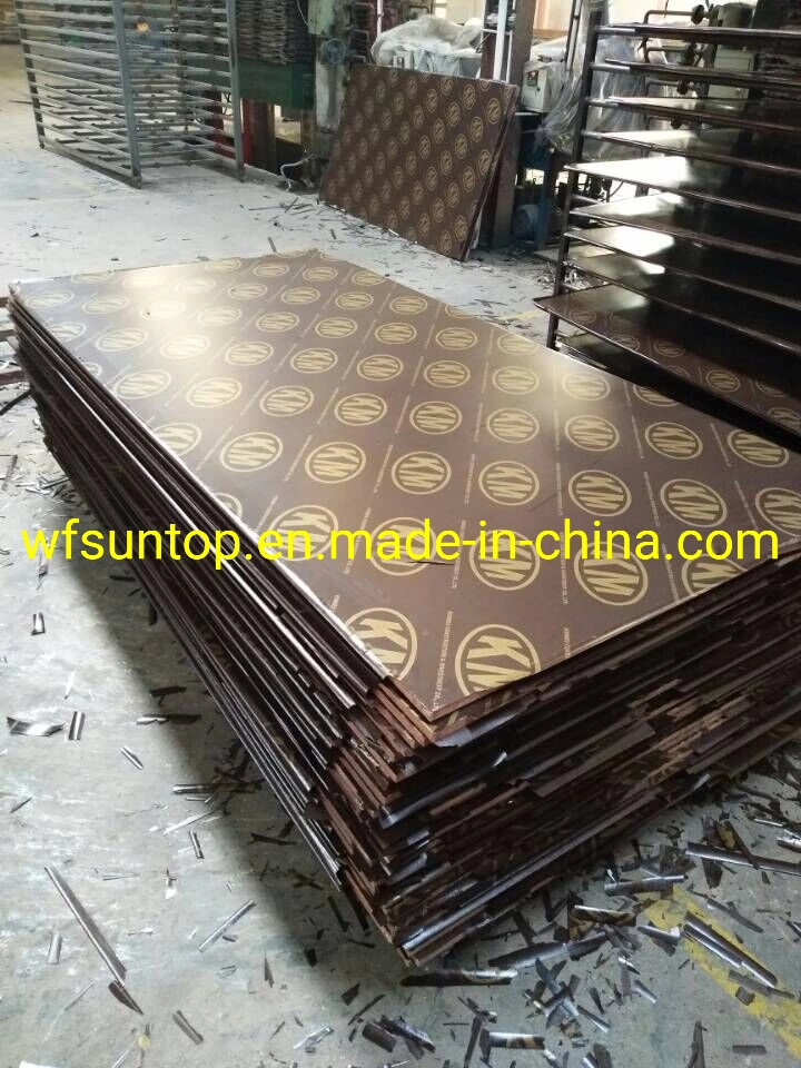 4X8 Feet Two Times Hot Pressed Brown Color Film Faced Plywood with Logo for Construction