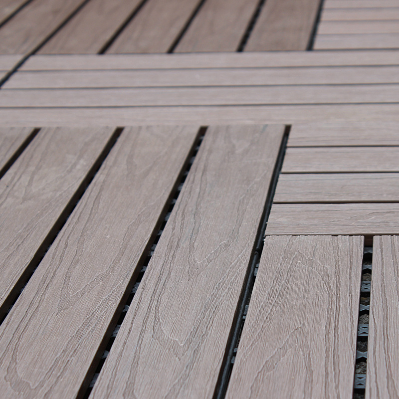 High Quality PVC Flooring Wooden Grain Grey Deep Embossing Anti-Rotten Outdoor WPC Decking