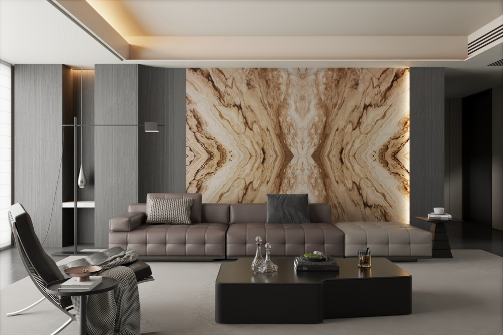 Carbon Crystal Panel Bamboo Charcoal Fiber Integrated Wall Panel Brushed Metal Background Wall