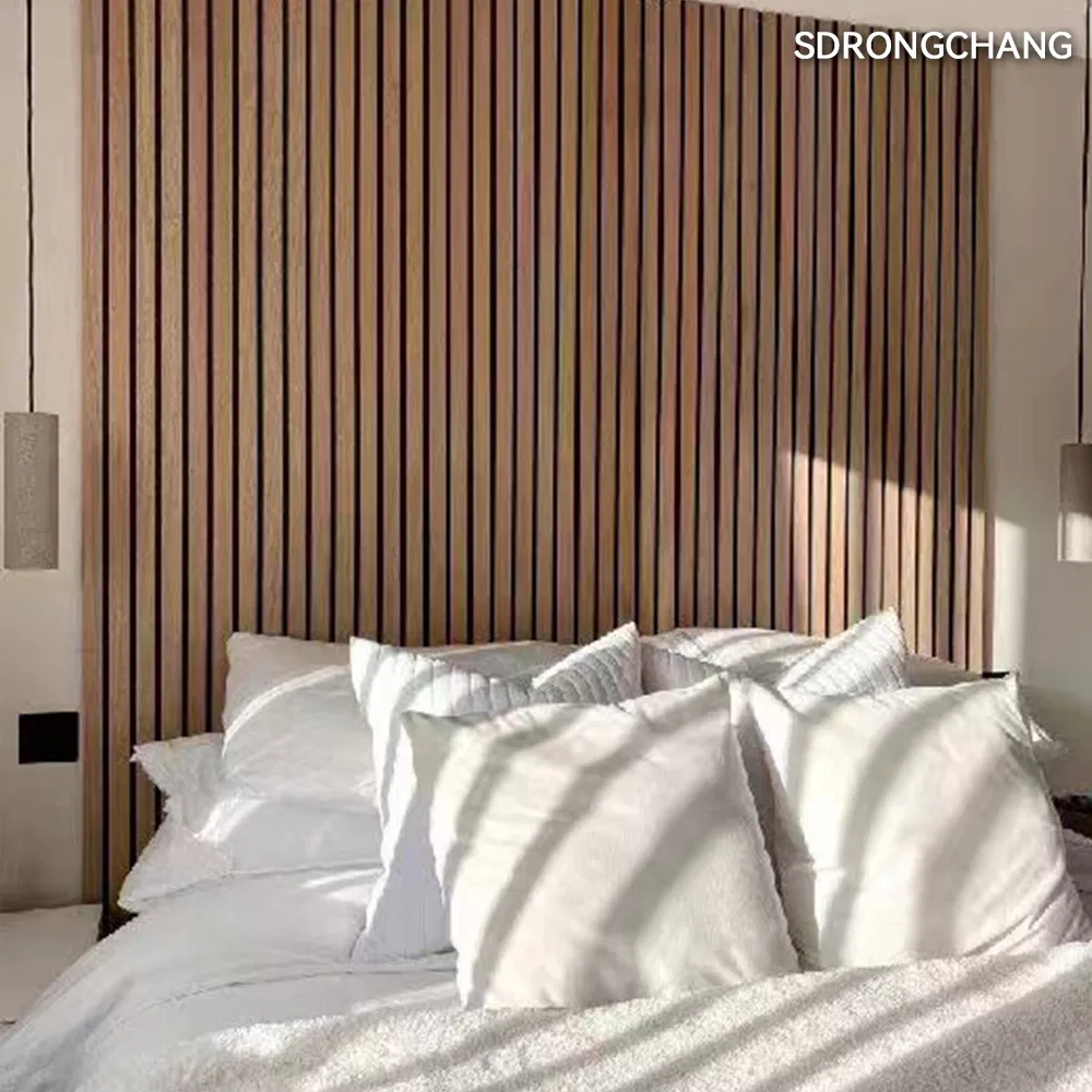 Good Price Natural Walnut MDF Akustik Panels Soundproof Wooden Wall Slat Acoustic Panel