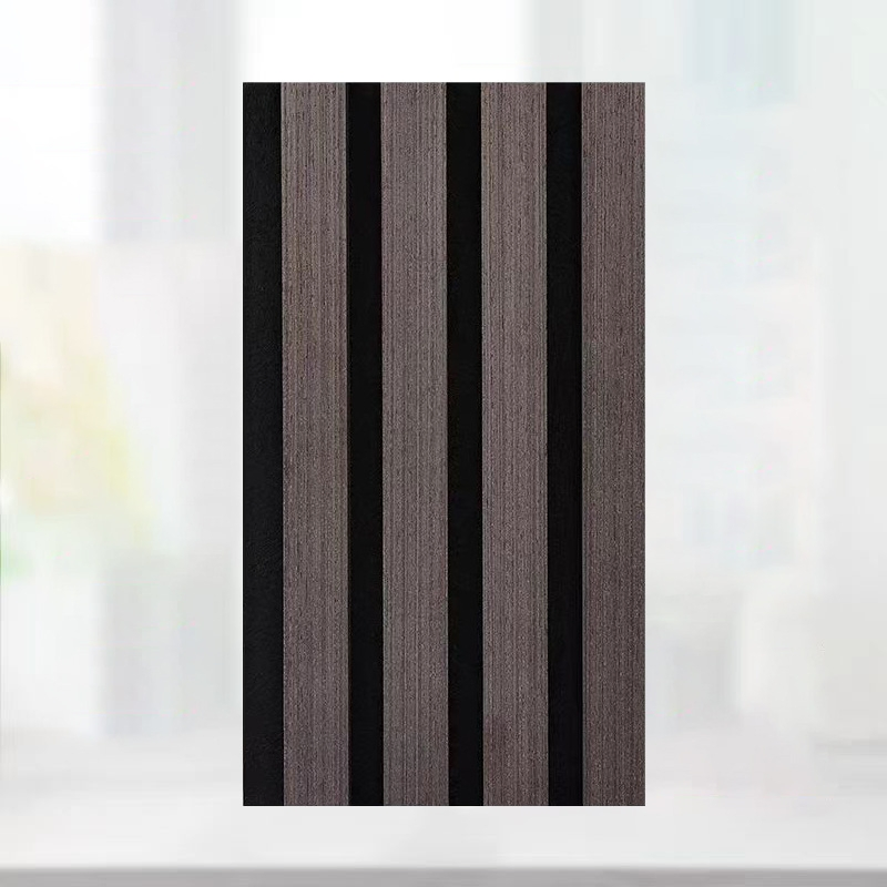 Luxury Ribbon-Shaped Wood Veneer Acoustic Slat Panels for Soundproof Spaces