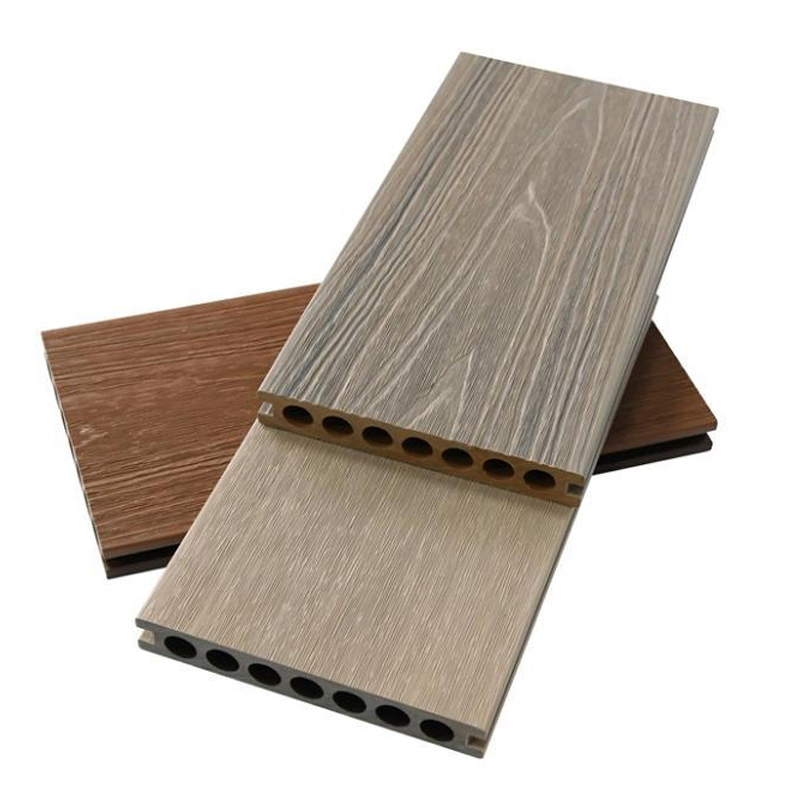 High Quality PVC Flooring Wooden Grain Grey Deep Embossing Anti-Rotten Outdoor WPC Decking