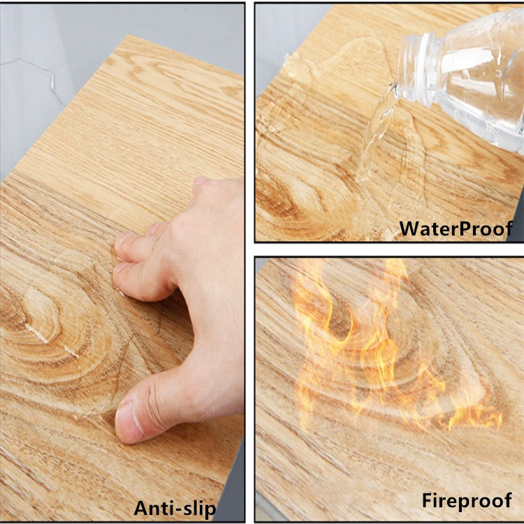 Waterproof 5mm Wooden Texture Click Rigid Core Vinyl Plank Spc Plastic Flooring