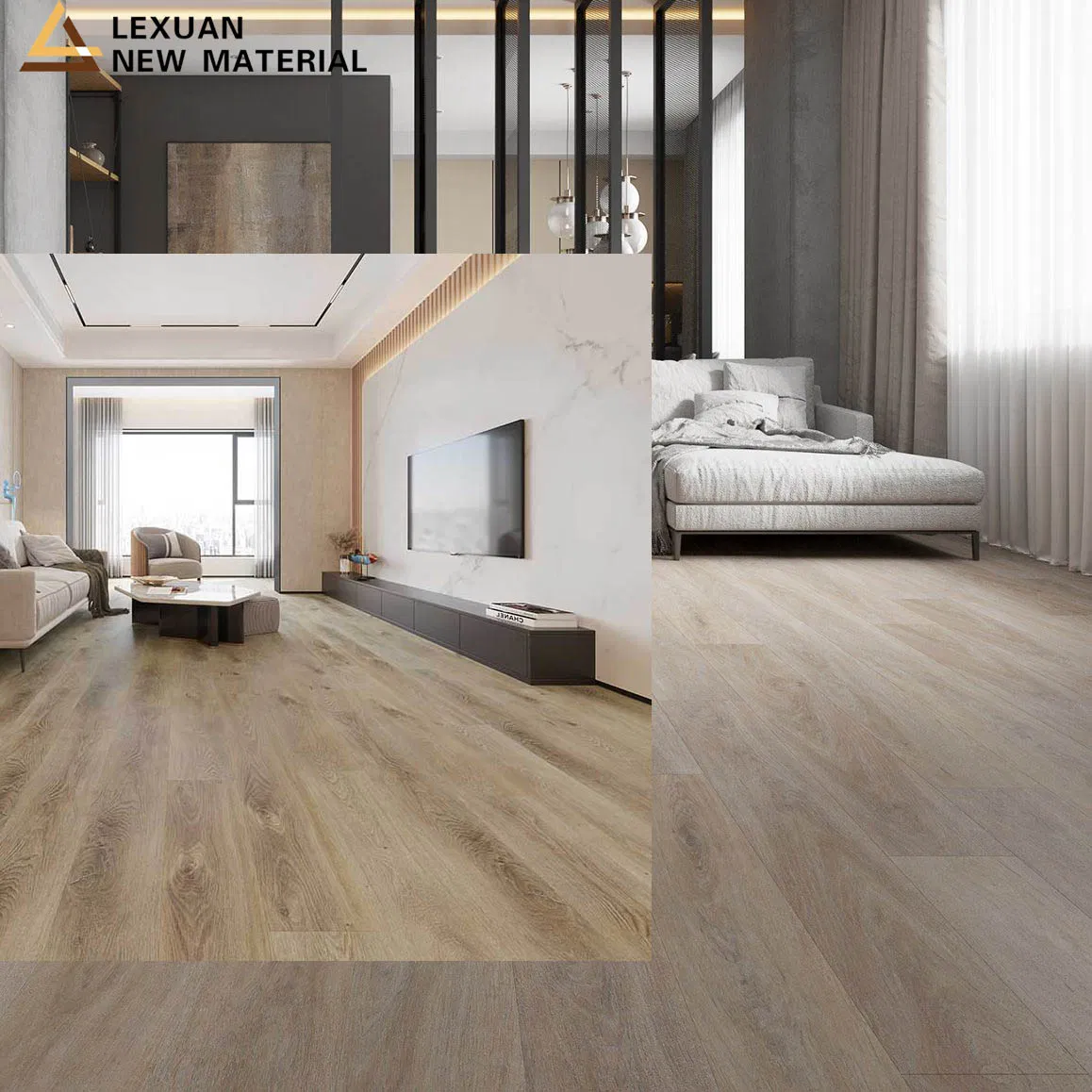 Waterproof Fireproof Unilin Click Indoor PVC Spc Floor for Room Hotel