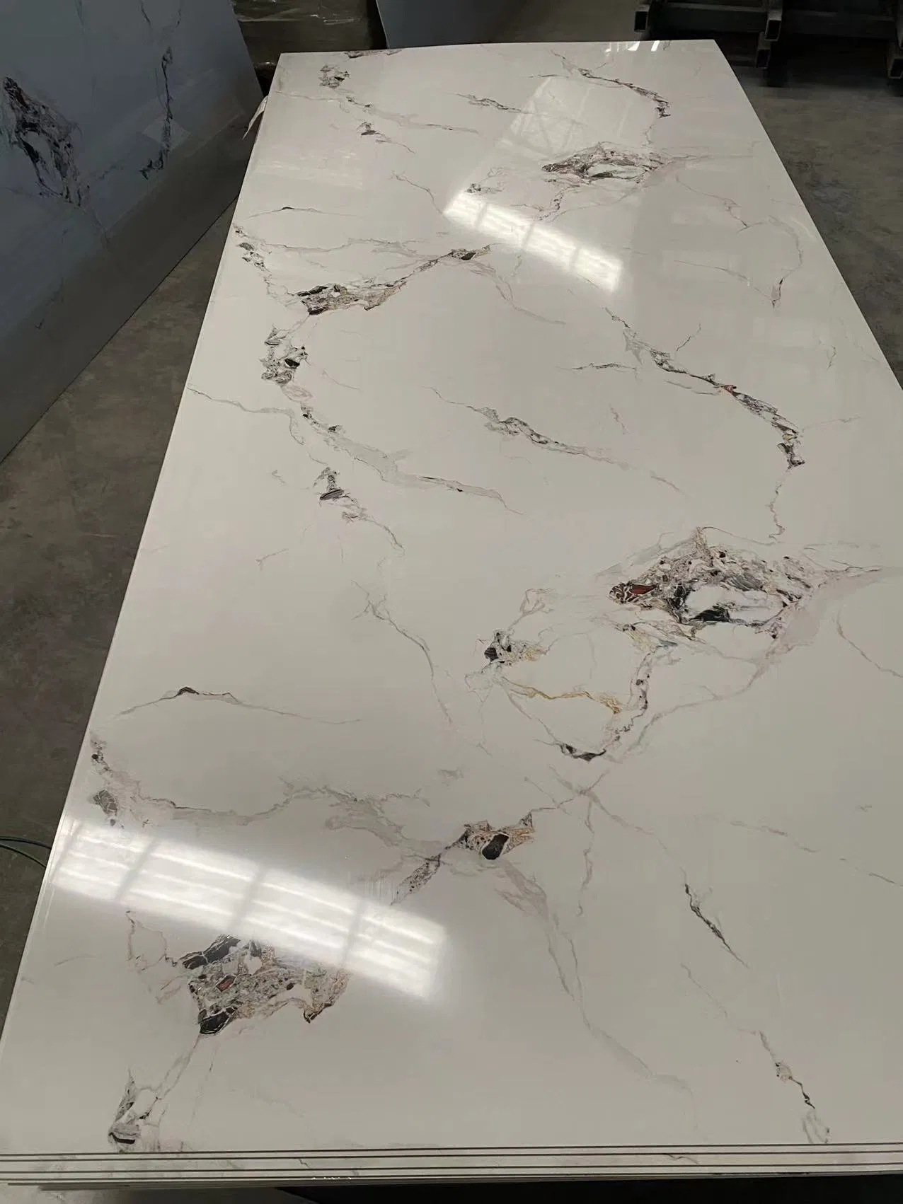 PVC Marble Sheet Waterproof Interior Decoration High Gloss UV Board Durable Fireproof