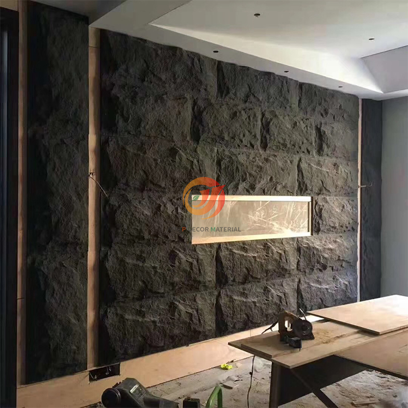 Outdoor Big Slab Stone Compressed Foam Decorative PU Stone Wall Panel