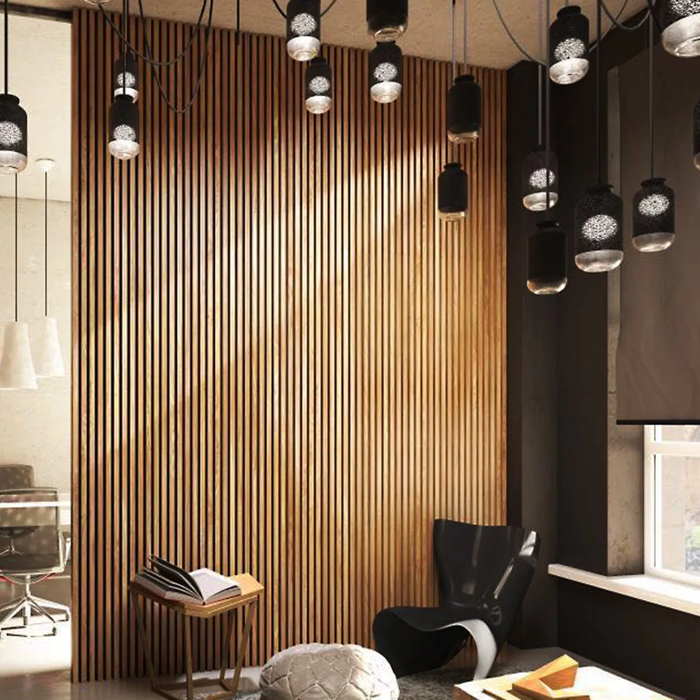 Eco Firendly Acoustic Wood Slat Panels for Modern Interior Design and Decoration