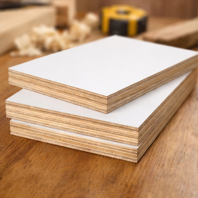 High Density 18mm Double-Sided Laminated 1220X2440mm Wardrobe Melamine Faced Plywood Board