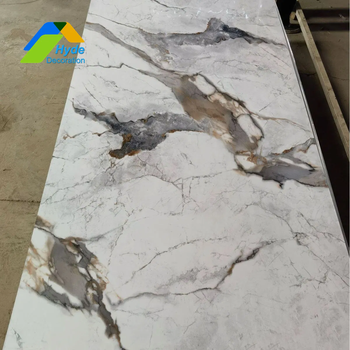 Waterproof High Gloss Marble UV Sheet 1220*2440 PVC Sheet Decor UV Marble Board for Interior Decoration
