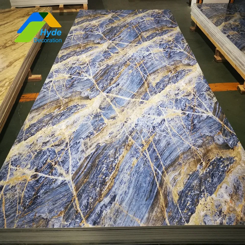 Waterproof High Gloss Marble UV Sheet 1220*2440 PVC Sheet Decor UV Marble Board for Interior Decoration