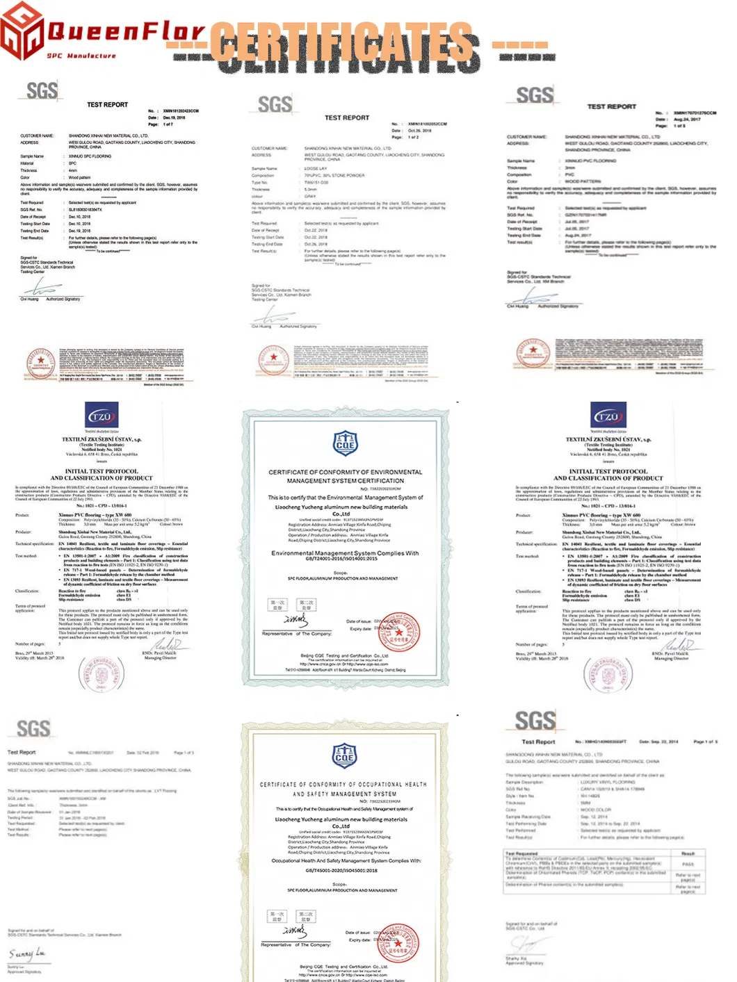 Certificates