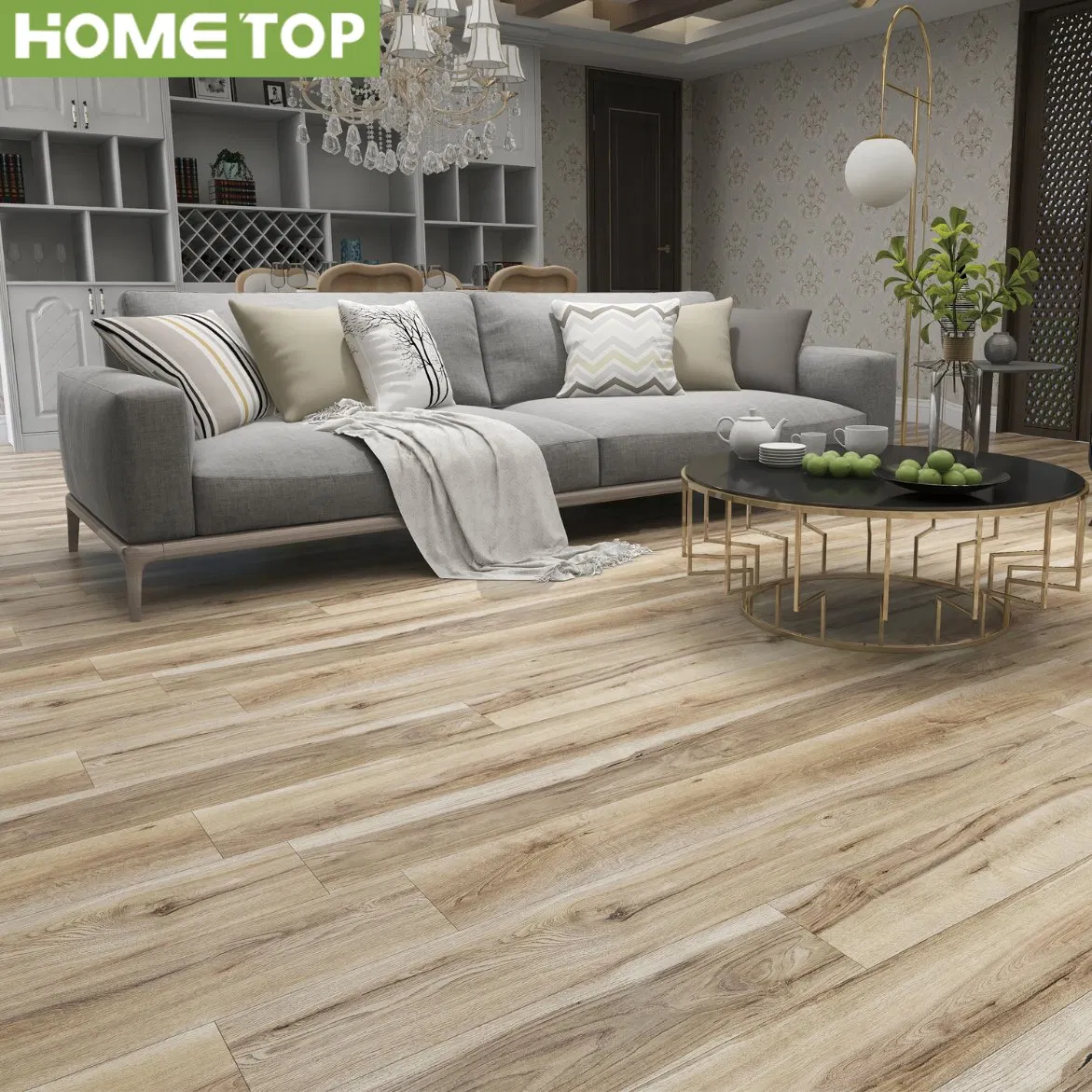 Waterproof 4mm 5mm 6mm Herringbone Rigid Vinyl Plank Floor Spc Flooring