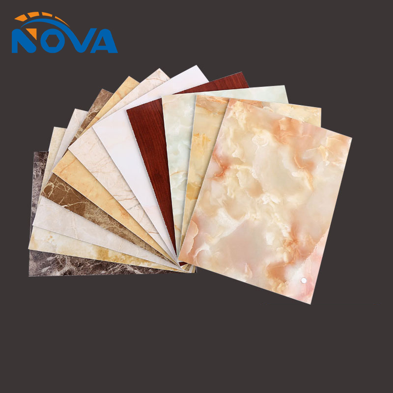 UV Coated Marble Sheet High Gloss UV Marble Design PVC UV Board for House Decoration Interior
