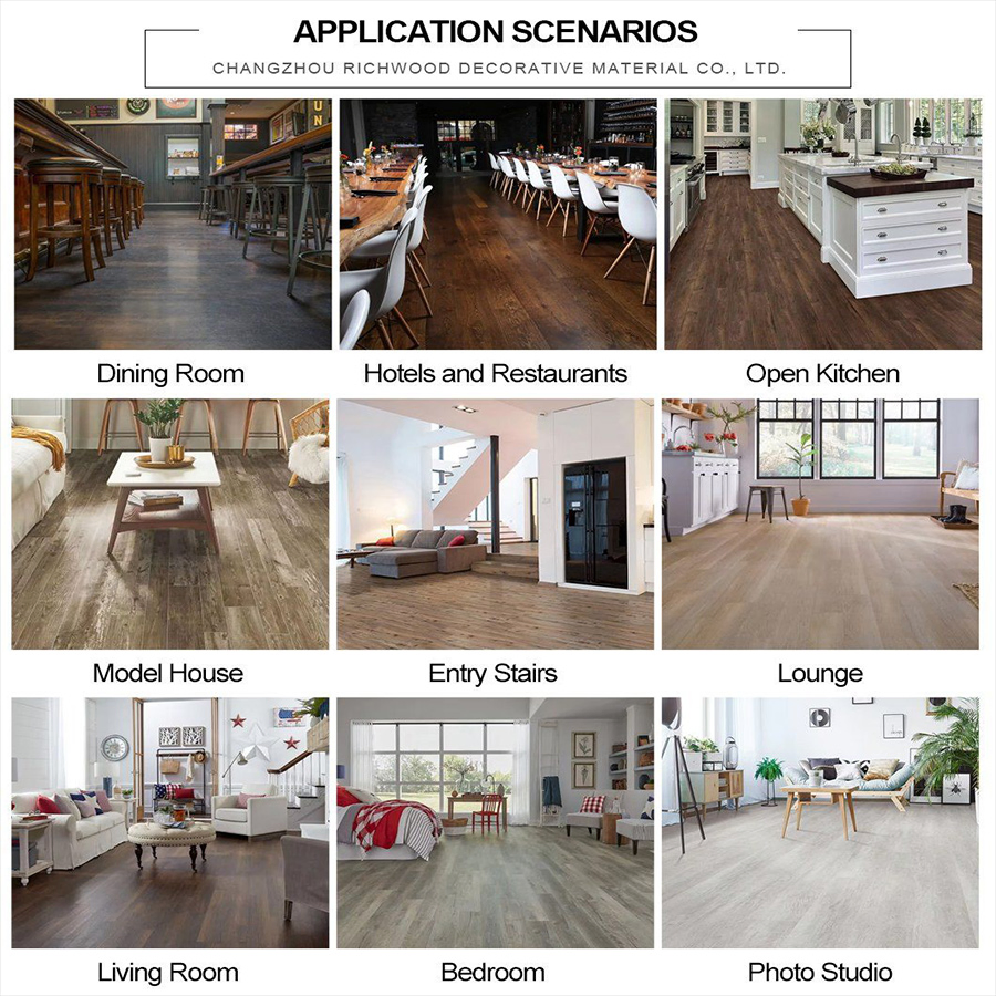 High-Quality Affordable Decoration Material Engineered Wood Floor Plastic Herringbone Parquet Collection PVC Vinyl Spc Plank Laminate Flooring for Office/Hotel