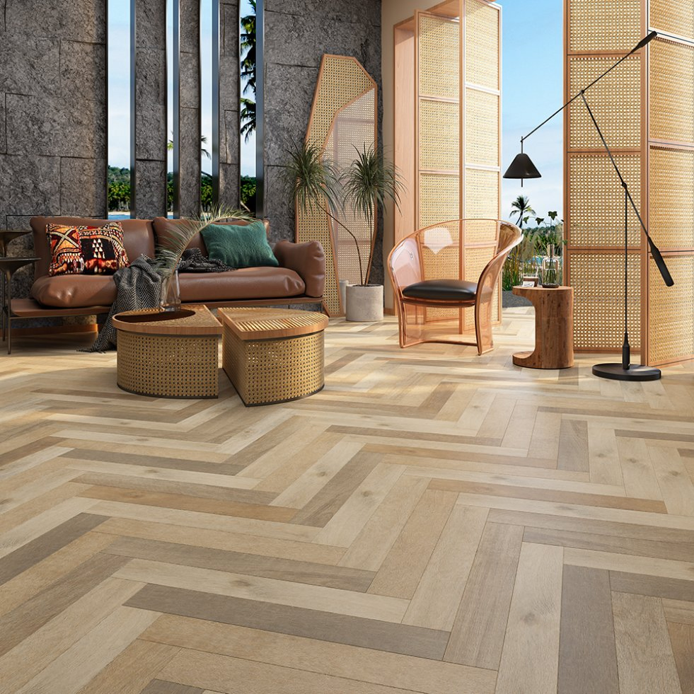 Impact Resistance Waterproof Engineered Wood Plastic Herringbone Parquet Collection Luxury PVC Vinyl Spc Plank Flooring for Living Room/Dining Room/Offices