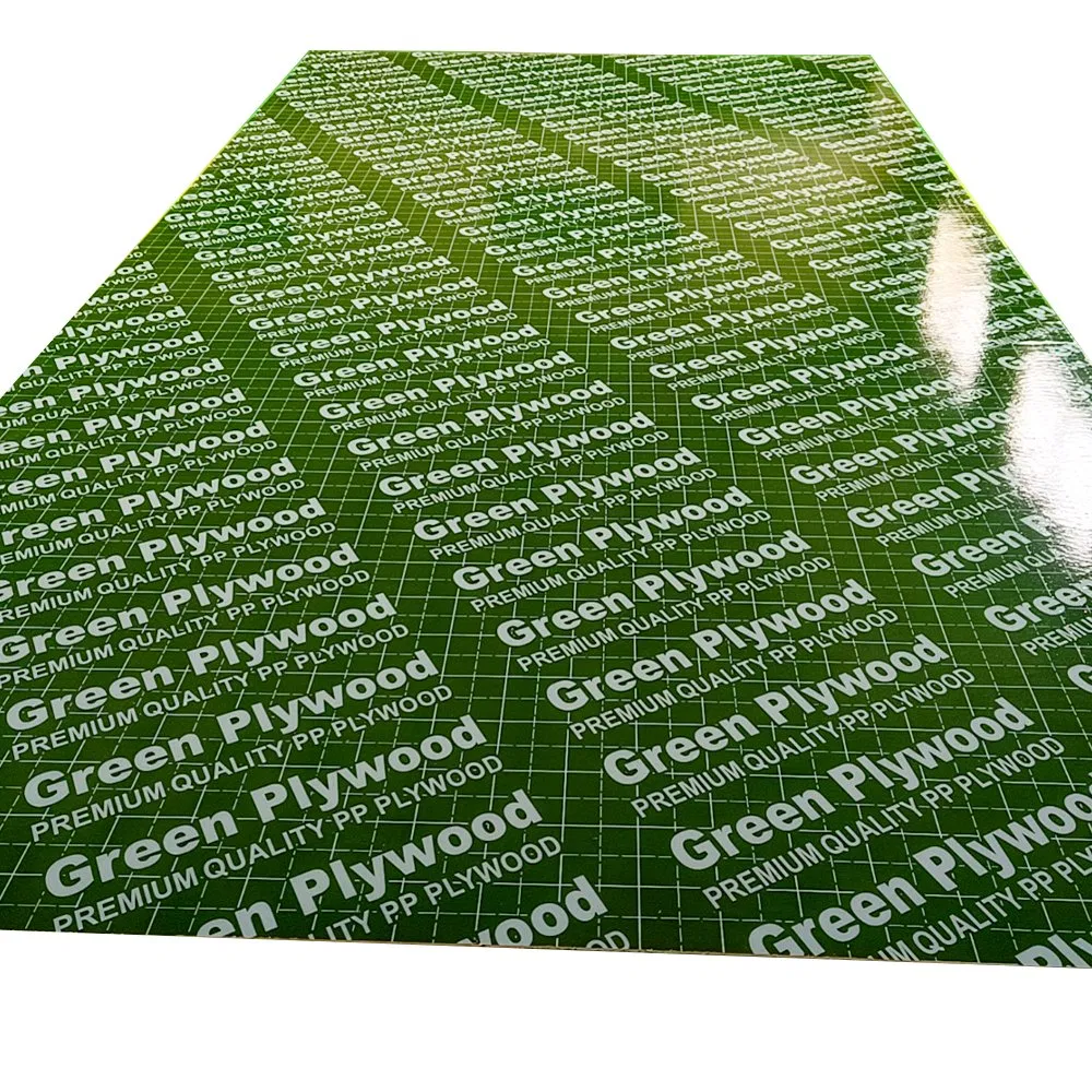 Adto 6-35mm Green E0 Waterproof Smooth PVC PP PU Plastic Film Faced Plywood