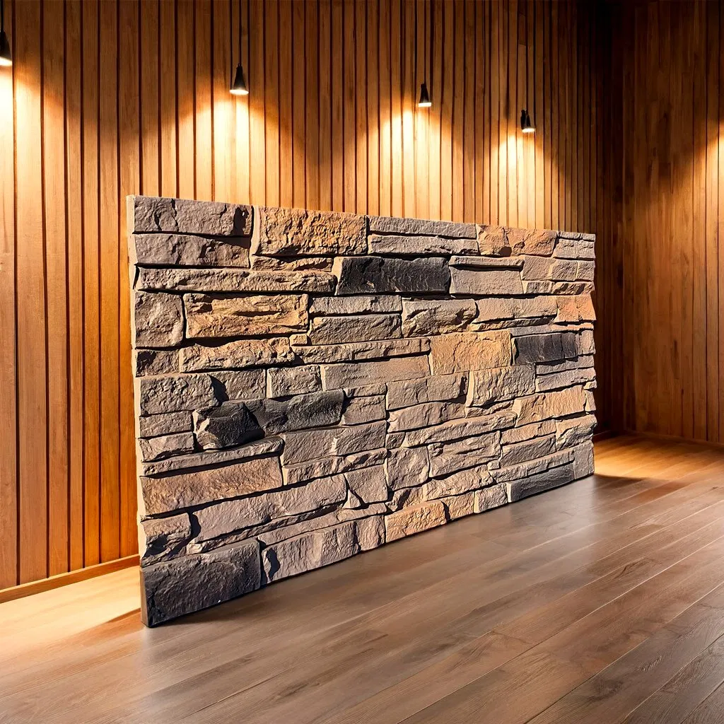 2025 New Design Outdoor Decorative Wall Panel 3D PU Faux Stone Wall Panel for Exterior Wall Decoration Faux Stone Panel Made of Polyurethane
