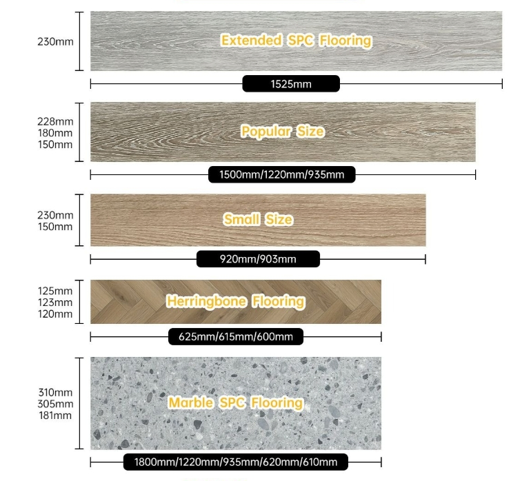 Classic Herringbone Spc Floor with Realistic Wood Grain Texture