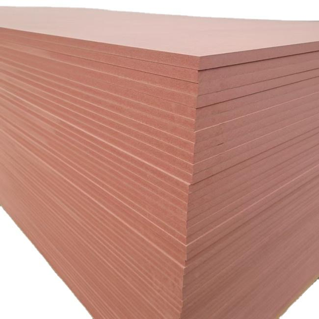 4*8FT Fire Rated Red Dried MDF Raw/ Plain Sanded Fire Proof MDF Factory Price