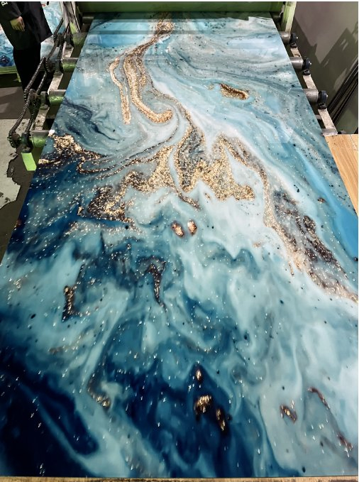 High Gloss Stone Kitchen Plastic Health UV Decorative 3D Printing Board