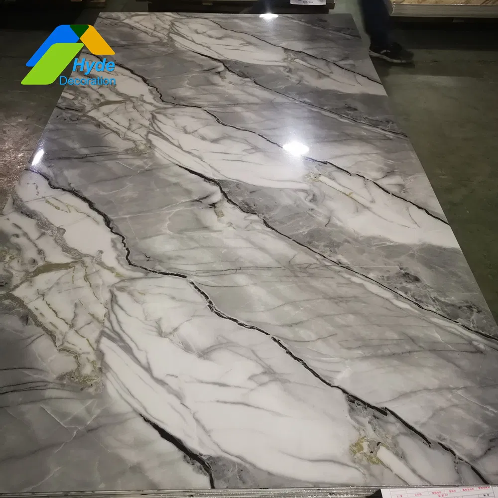 Waterproof High Gloss Marble UV Sheet 1220*2440 PVC Sheet Decor UV Marble Board for Interior Decoration