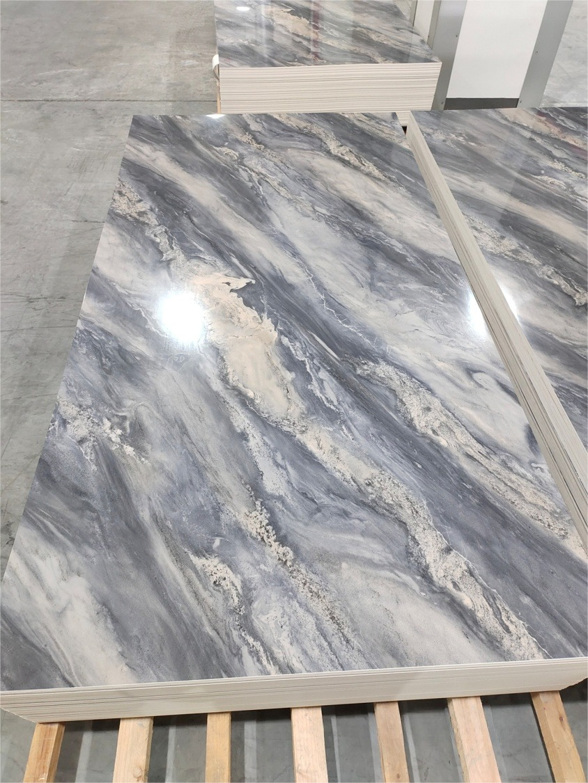 3D UV Sheet PVC Marble Sheet High Gloss UV Board